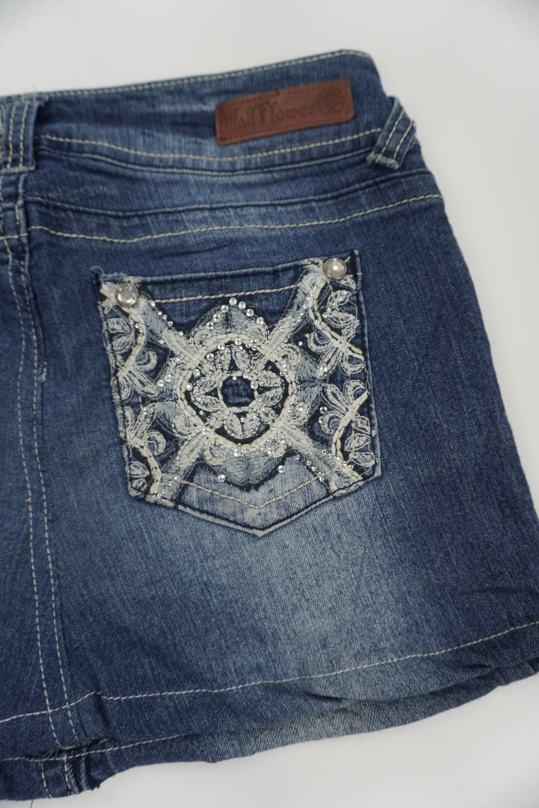 Wallflower embroidery Mini Skirt
