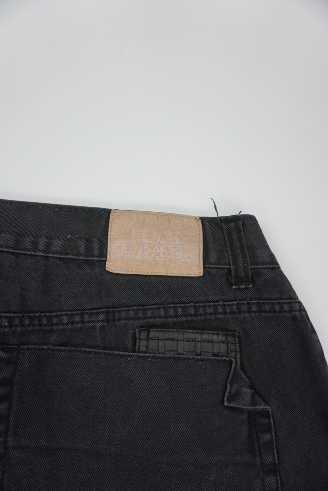 Black Lacquer Baggy Pants