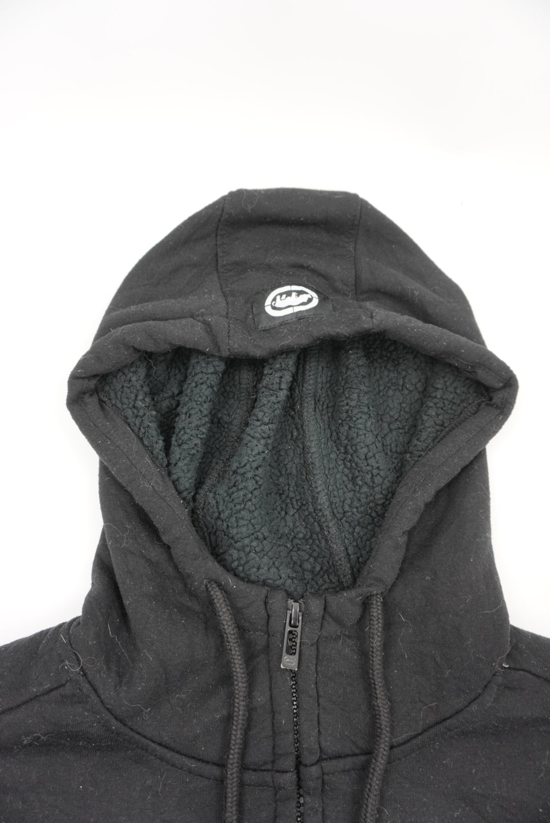 Ecko sherpa zip hoodie black