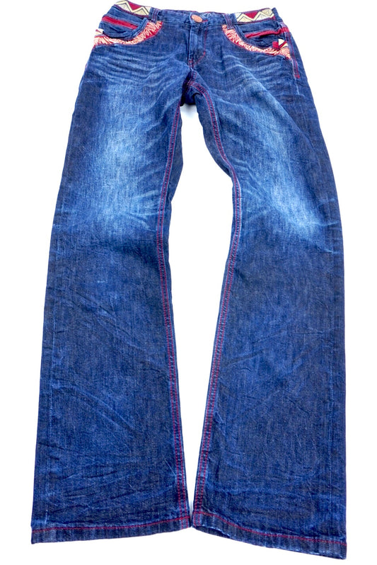 evisu straight pants