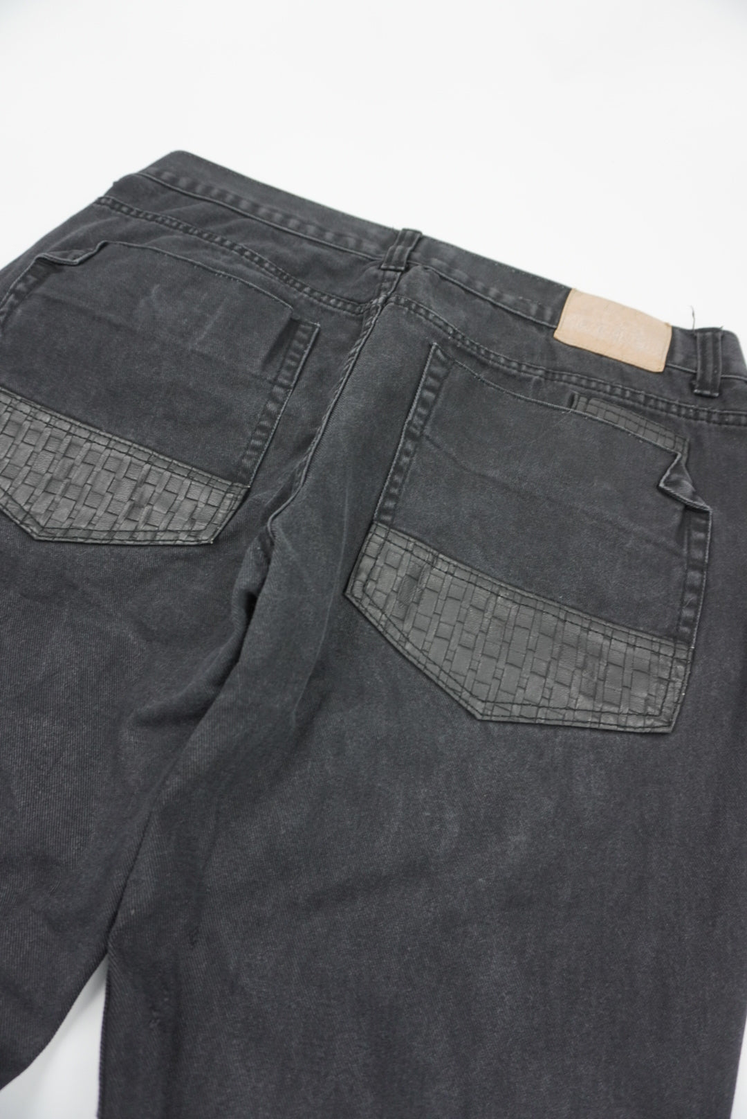 Black Lacquer Baggy Pants