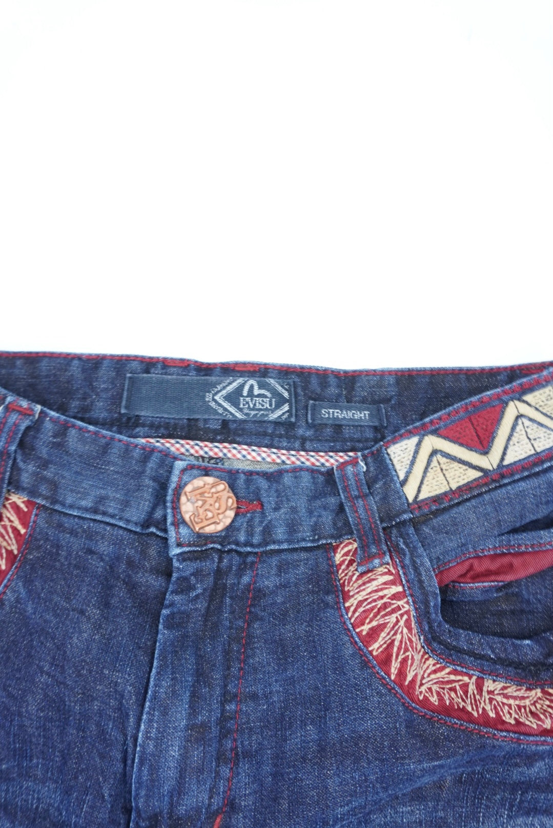 evisu straight pants