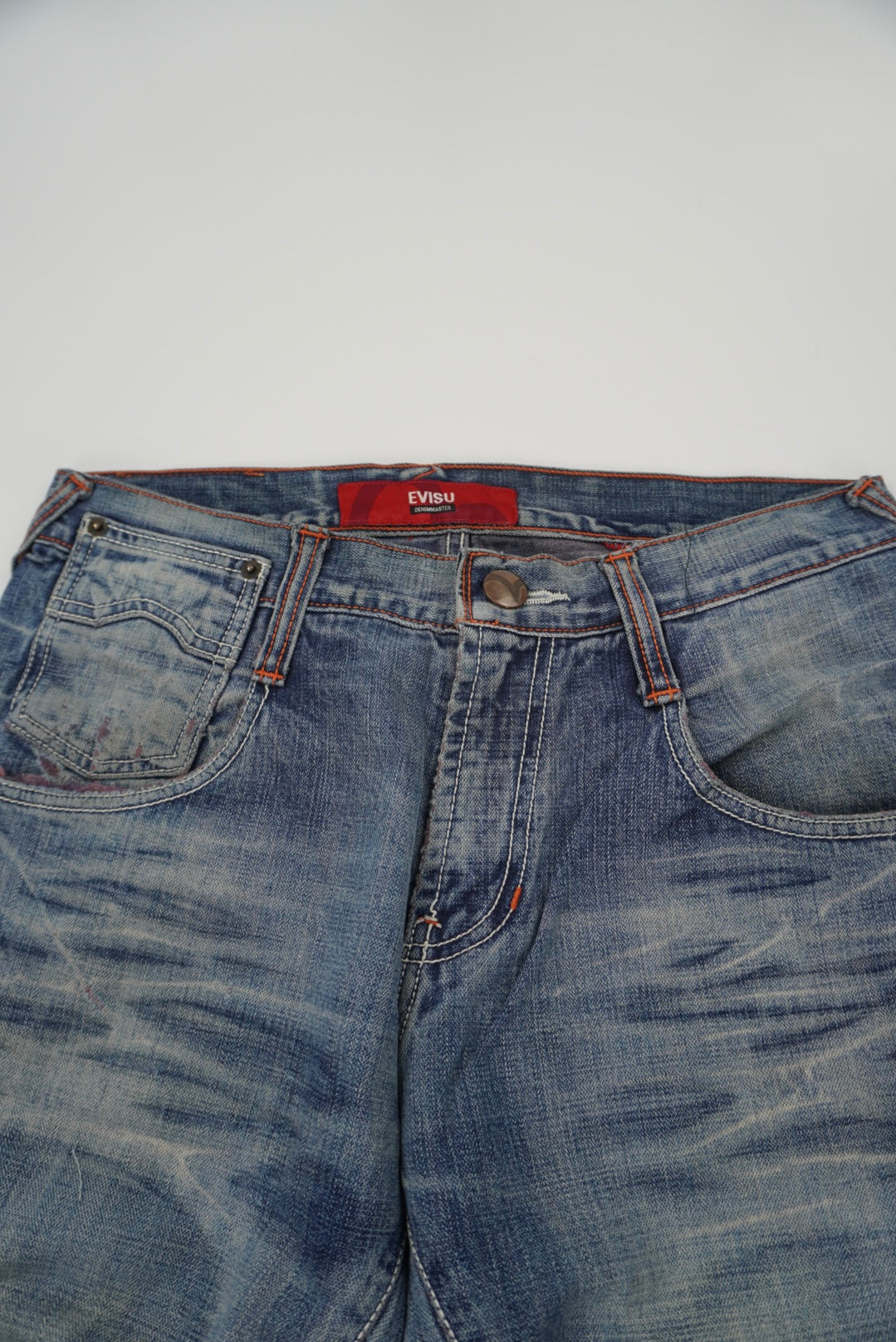 evisu straight pants