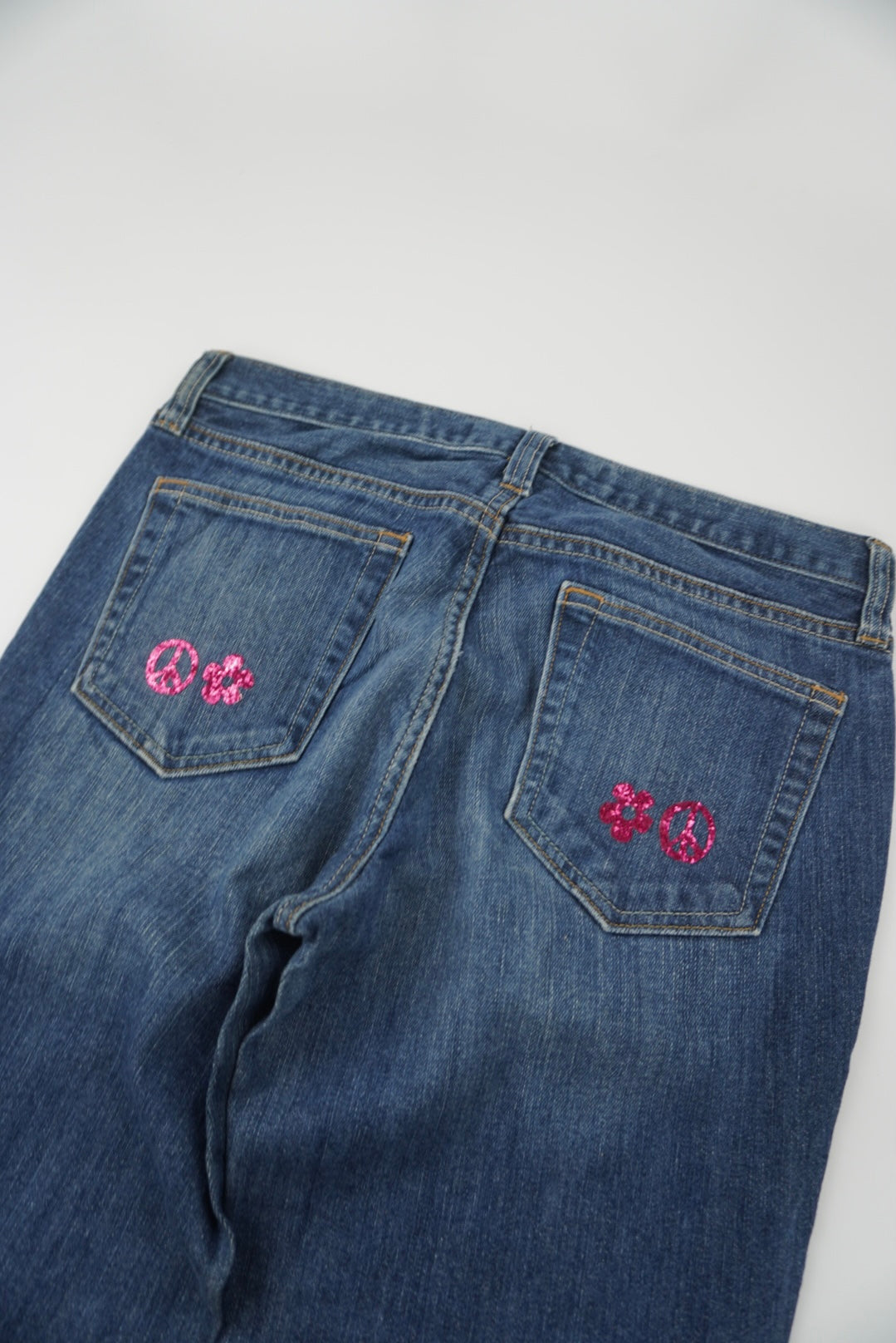gap patched flared pants