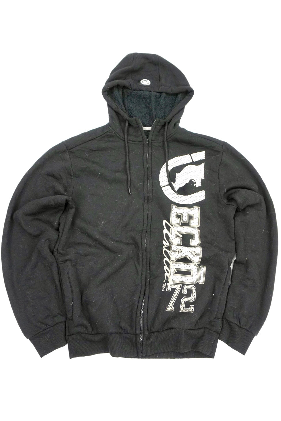 Ecko sherpa zip hoodie black