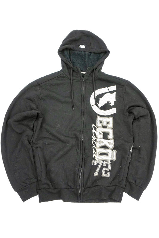 Ecko sherpa zip hoodie black