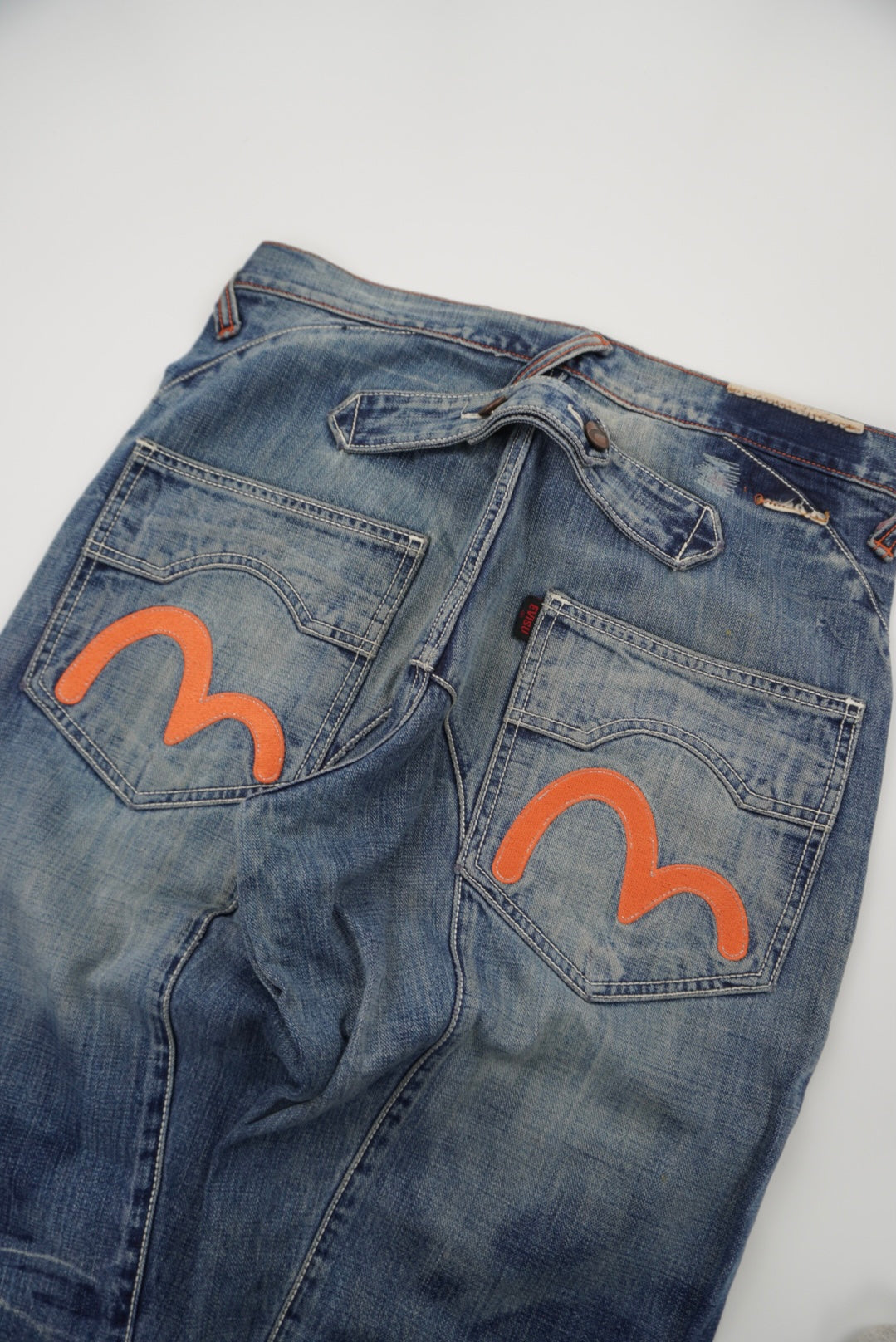 evisu straight pants