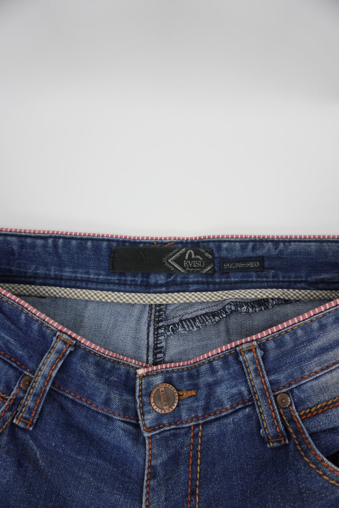 Evisu fitted straight Pants