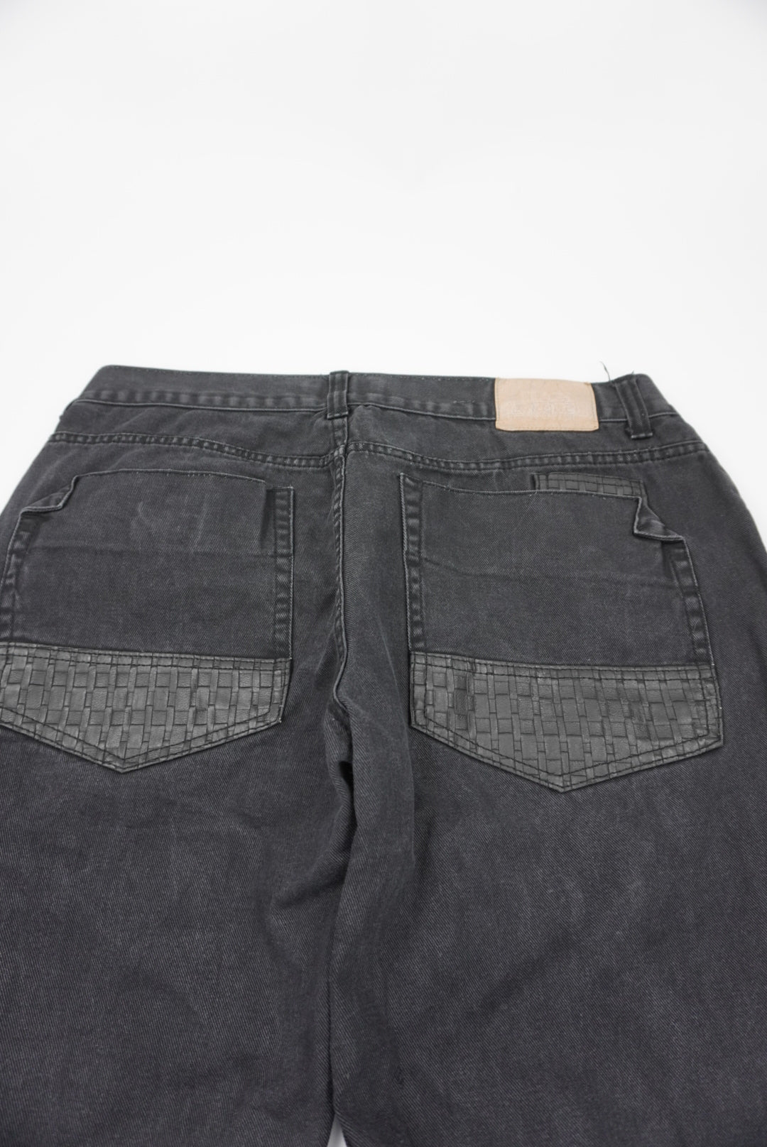 Black Lacquer Baggy Pants