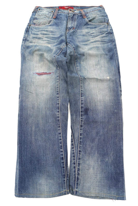 evisu straight pants
