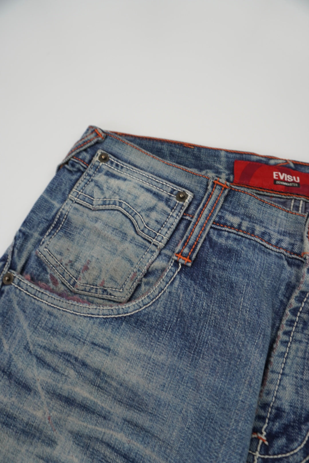 evisu straight pants