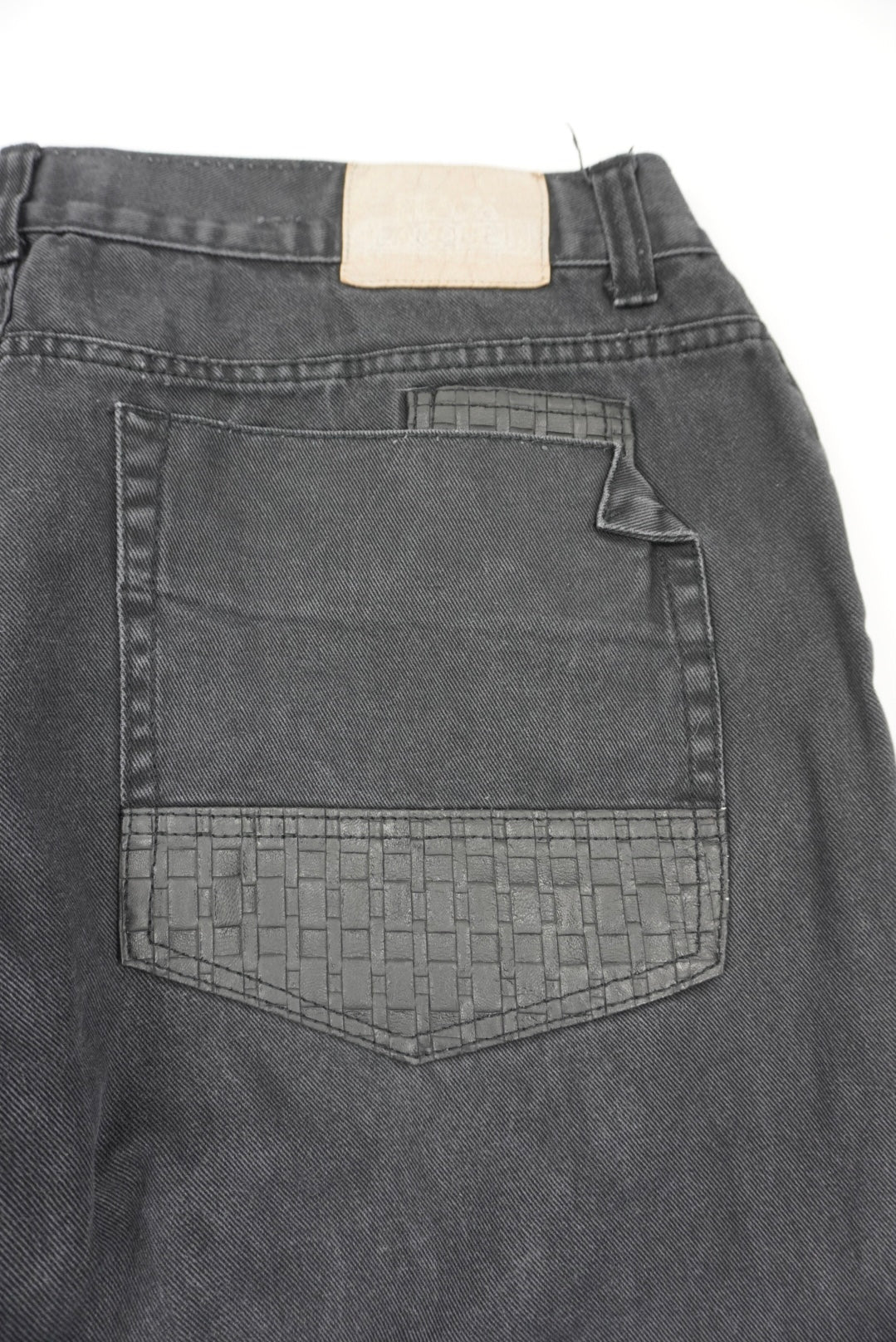 Black Lacquer Baggy Pants