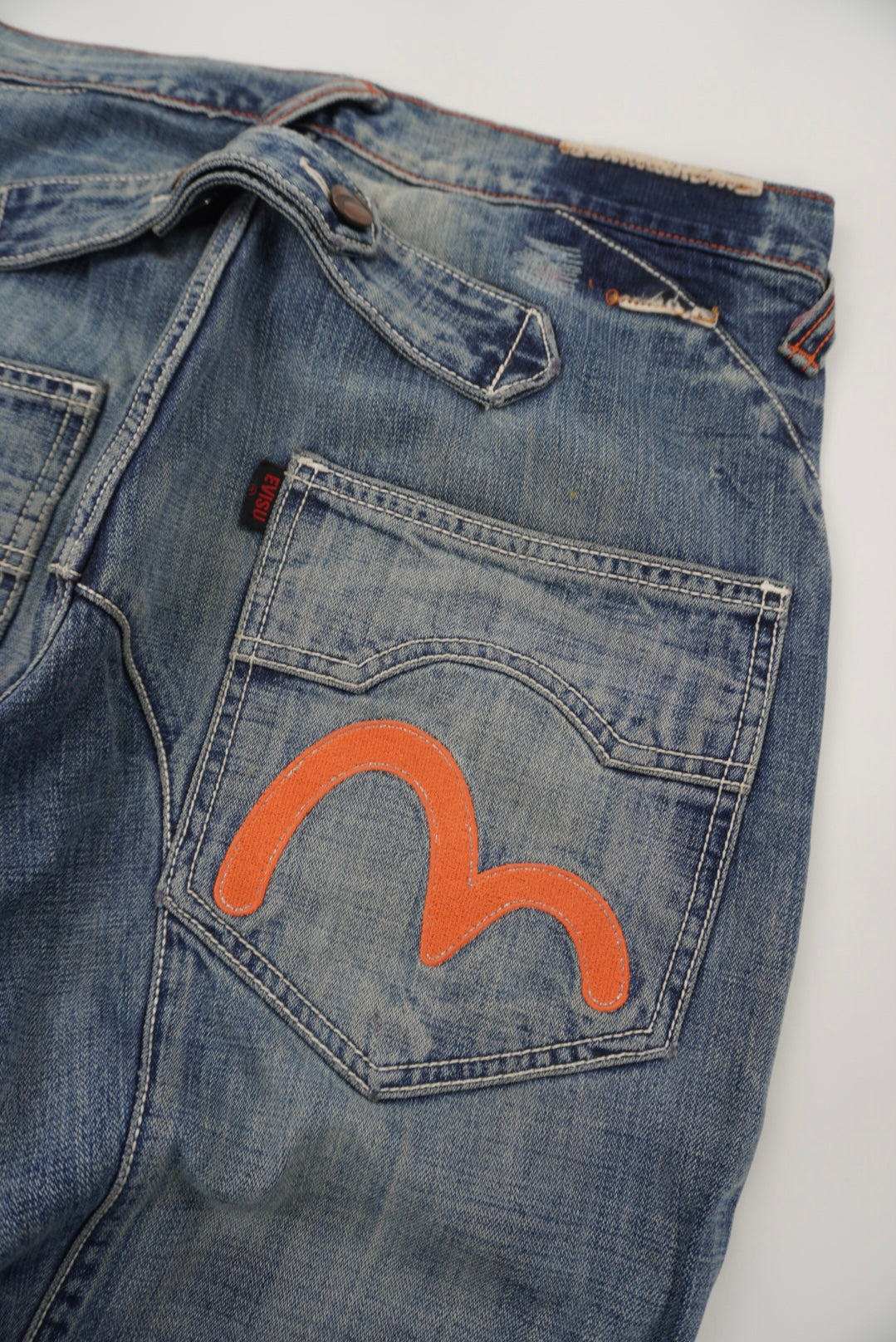 evisu straight pants