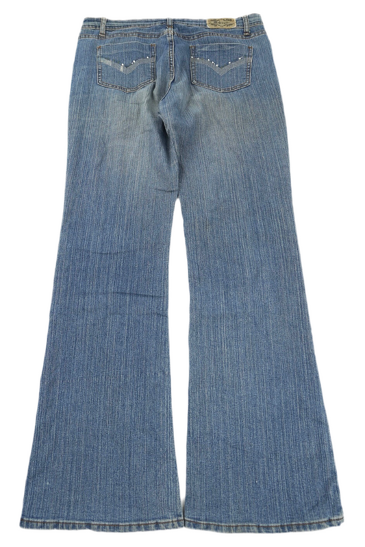 diamond cut flared pants