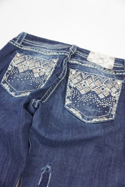 Miss Me reworked flared Pants