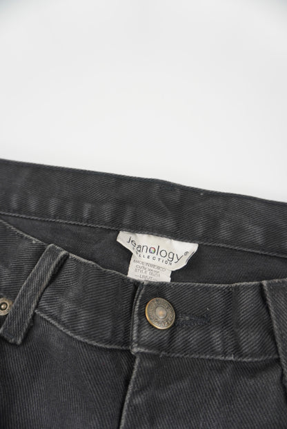 jeanology black flared pants