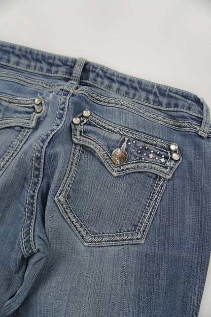 rock 47 wrangler ultra low rise flared pants