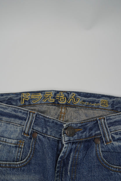 doraemon jeans straight Pants