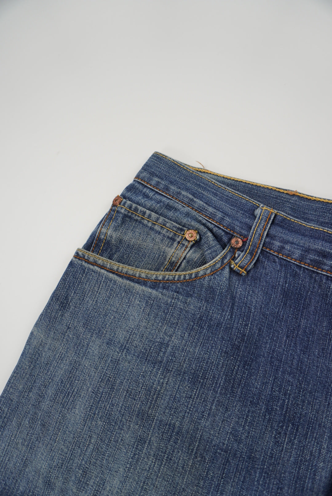 evisu straight pants