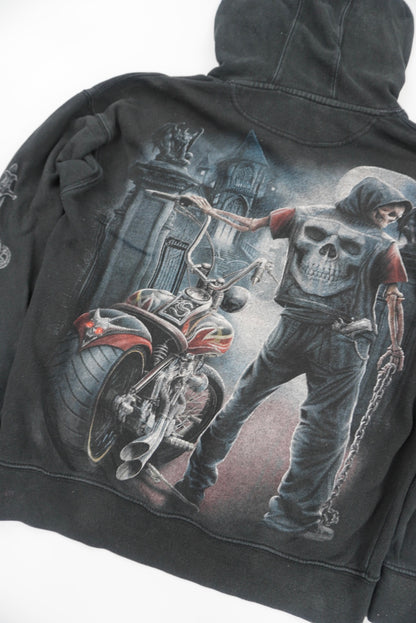 spiral graphic hoodie