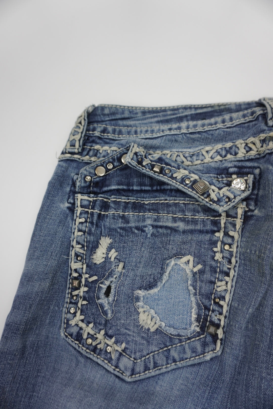 Miss Me reworked flared Pants