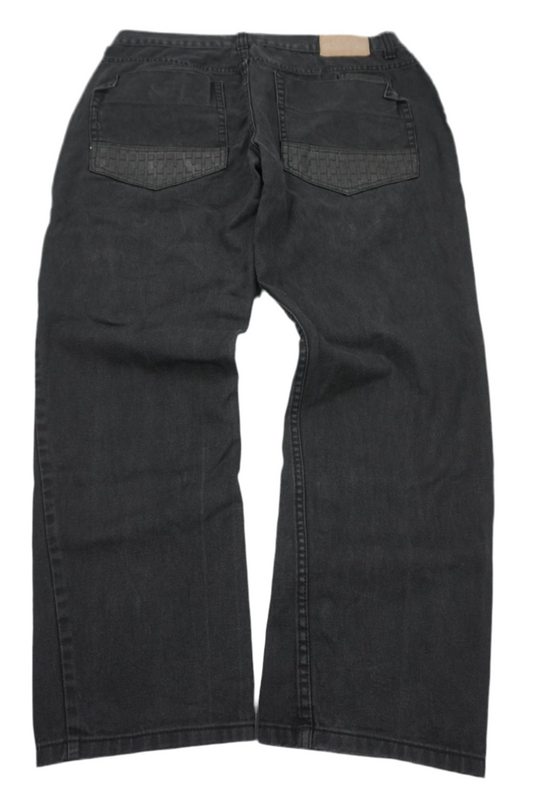 Black Lacquer Baggy Pants