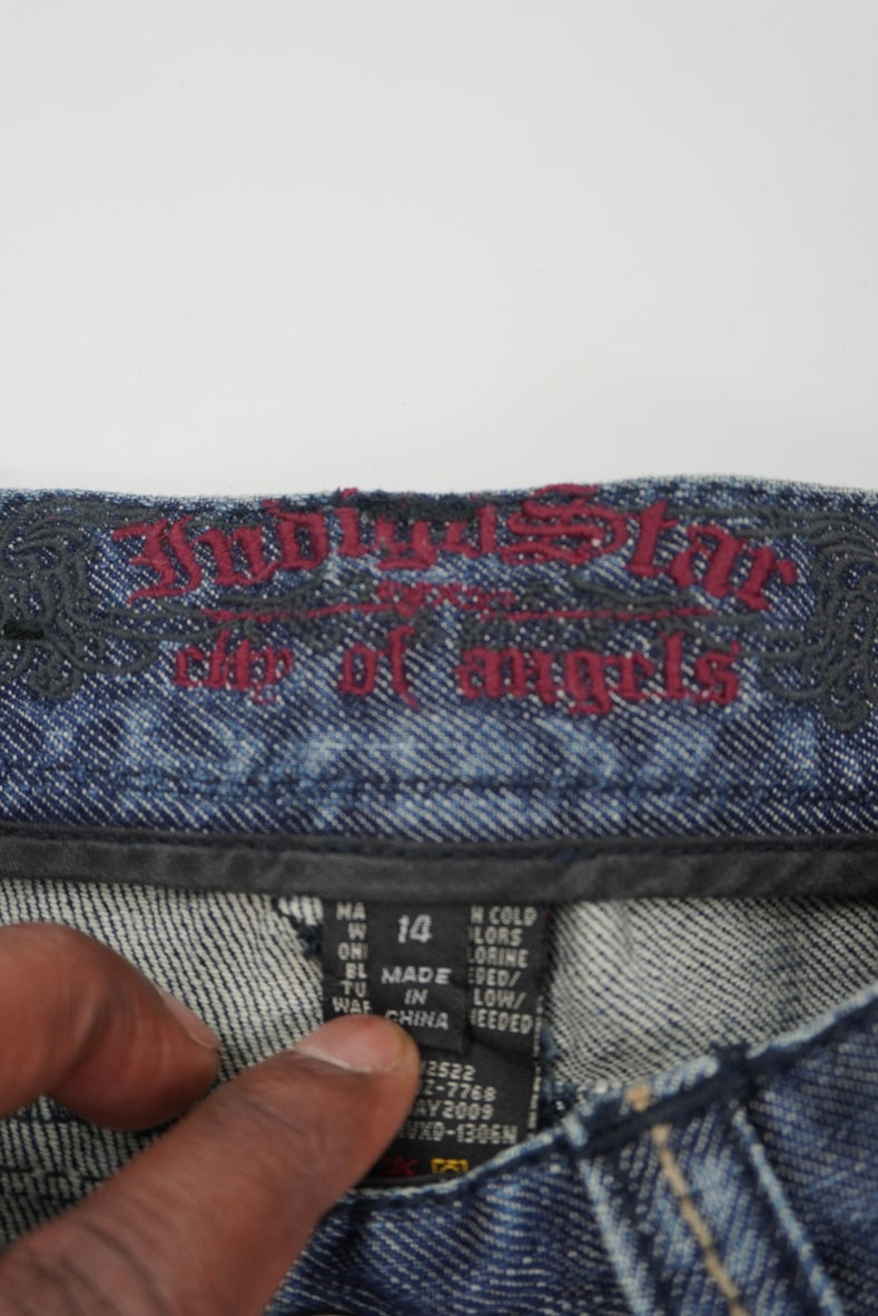 Indigo star flared Pants