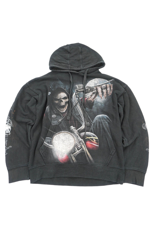 spiral graphic hoodie