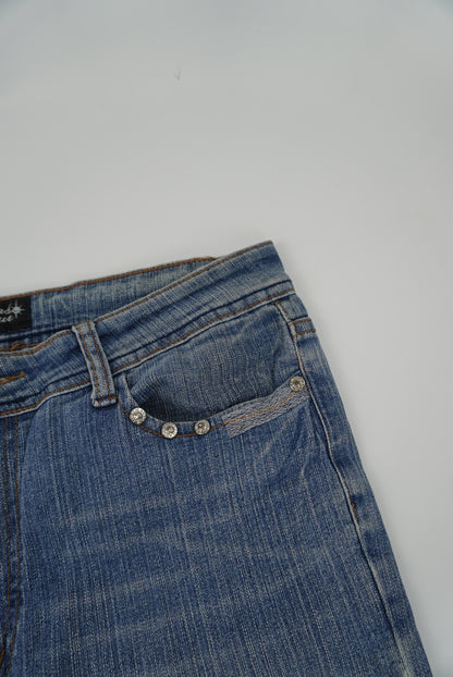 diamond cut flared pants