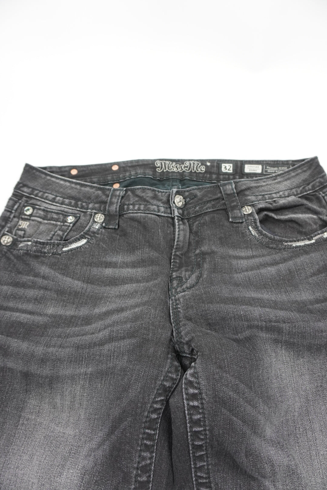 Miss Me reworked flared pants