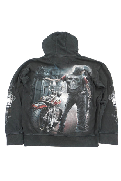 spiral graphic hoodie