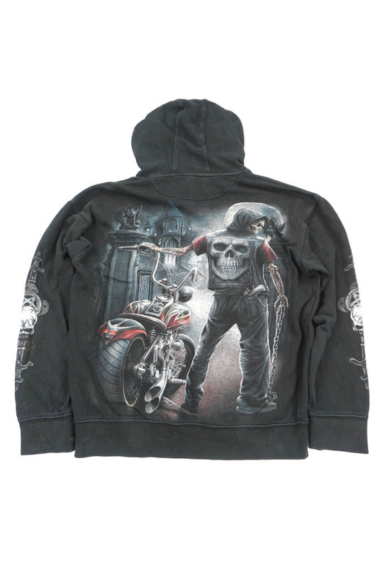 spiral graphic hoodie