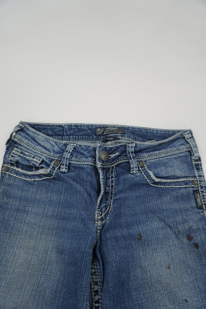 silver jeans suki flared pants