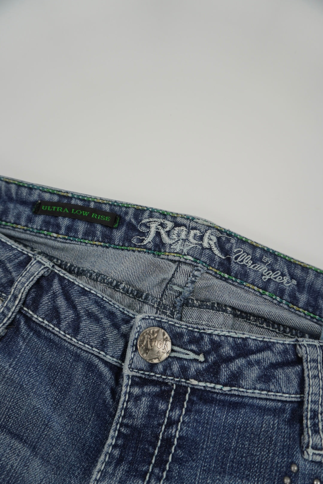 rock 47 wrangler ultra low rise flared pants