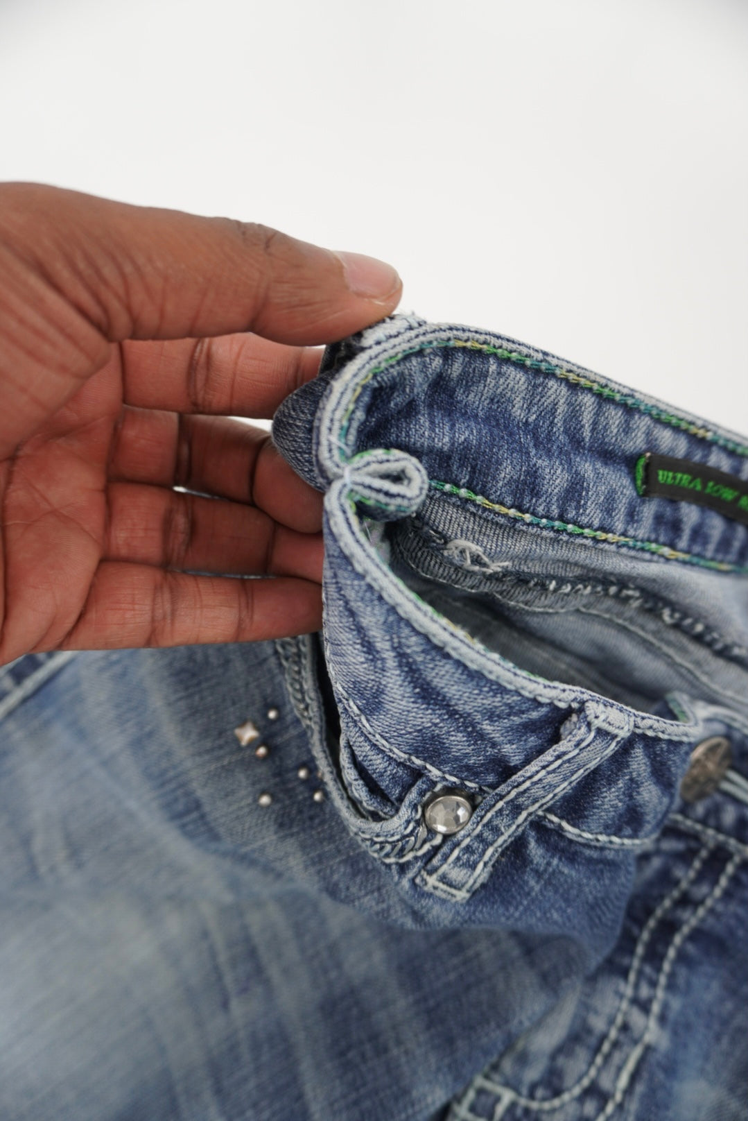 rock 47 wrangler ultra low rise flared pants