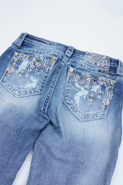 Miss Me reworked flared Pants