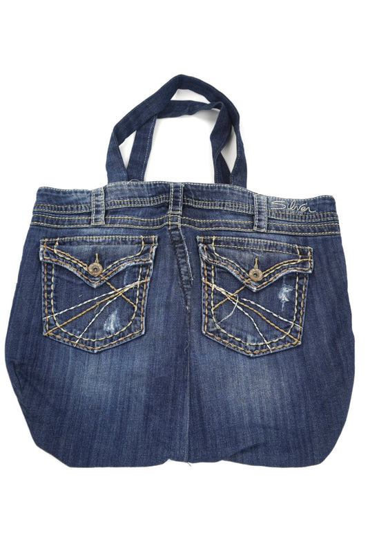 silver reworked bag