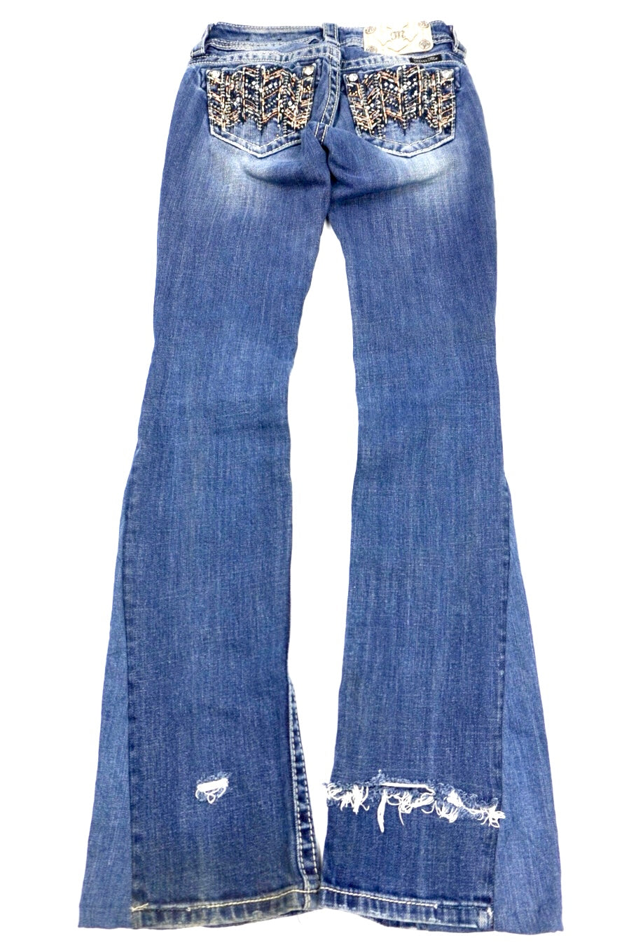 Miss Me reworked flared pants