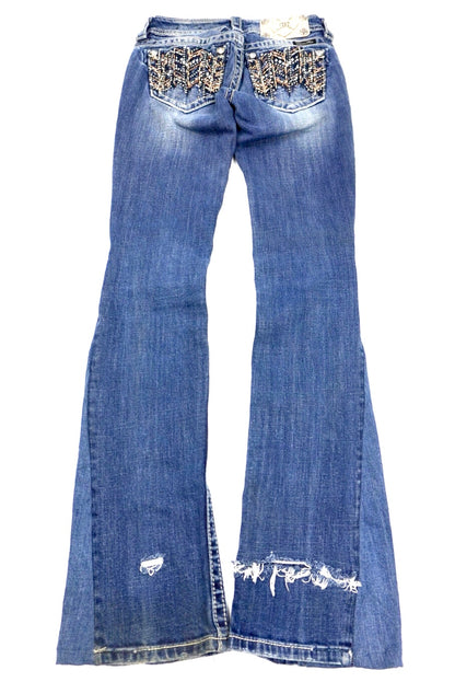 Miss Me reworked flared pants