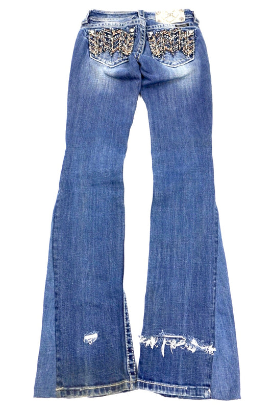 Miss Me reworked flared pants