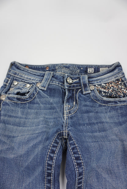 Miss Me reworked flared pants