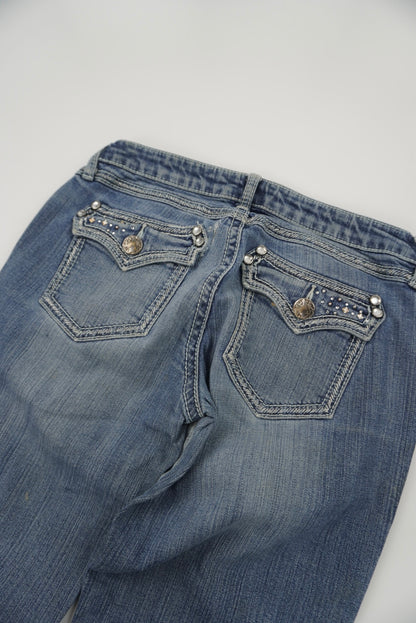 rock 47 wrangler ultra low rise flared pants