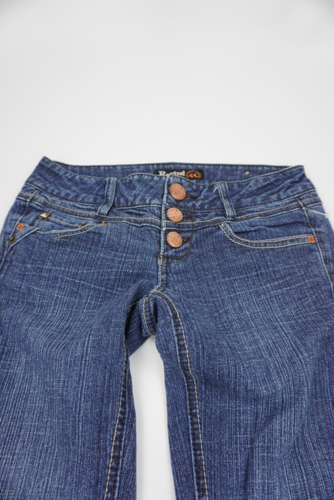 Rewind flared blue jeans