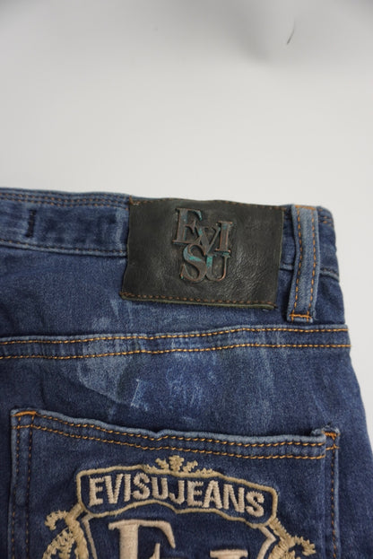 Evisu slim straight pants