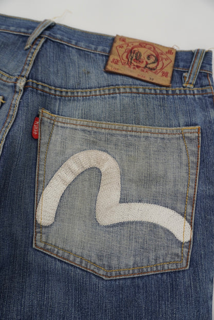 evisu straight pants