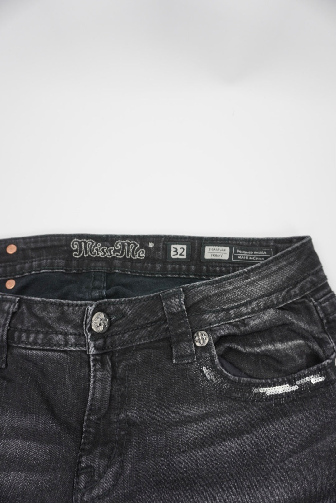 Miss Me reworked flared pants