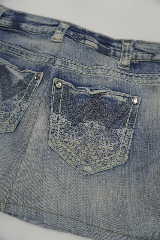 Paisley Sky Mini Skirt