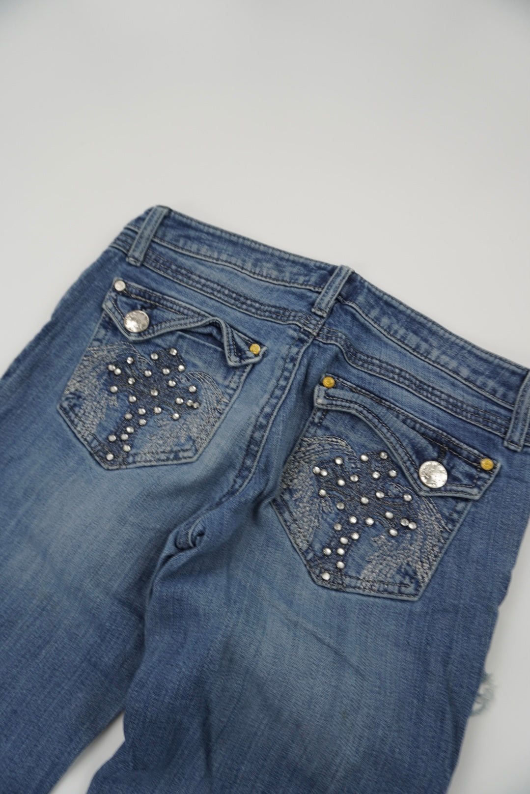 rock 47 wrangler ultra low rise flared pants