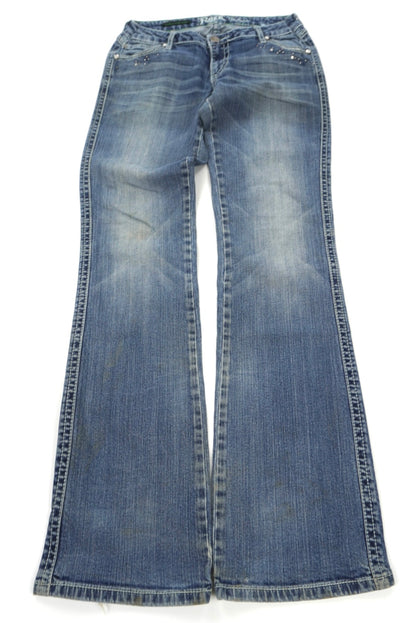 rock 47 wrangler ultra low rise flared pants