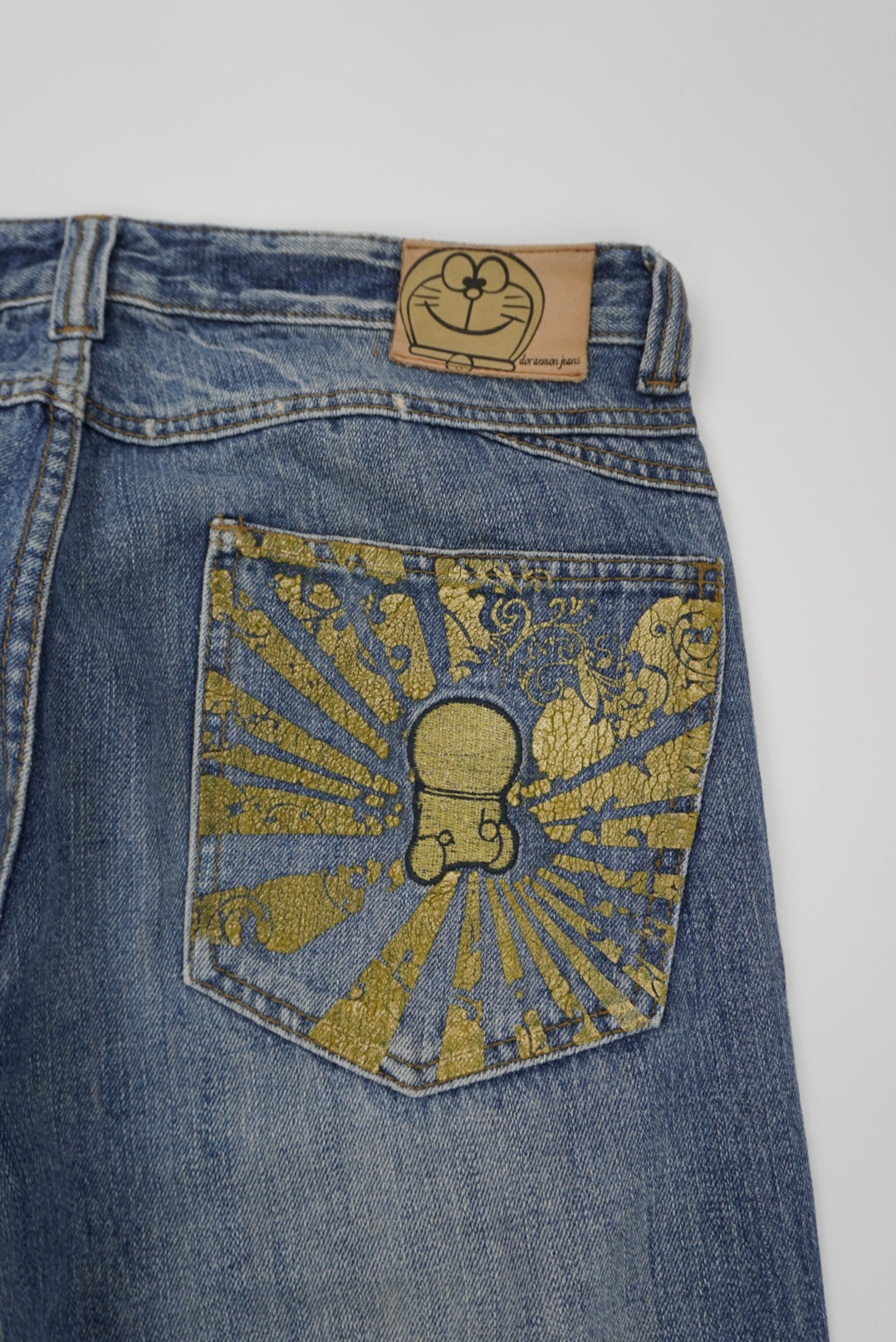 doraemon jeans straight Pants